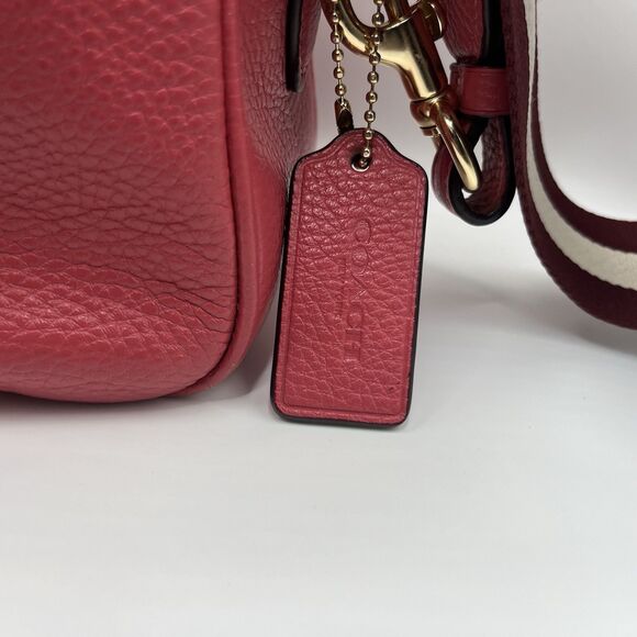 NWT Coach Pebbled Leather Jes Crossbody C5805 Strawberry Haze Pink Gold - Picture 3 of 11
